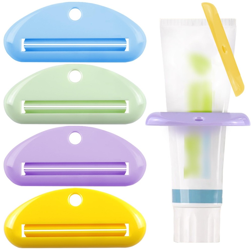 4Pcs Toothpaste Squeezer,Plastic Tube Squeezer Color
