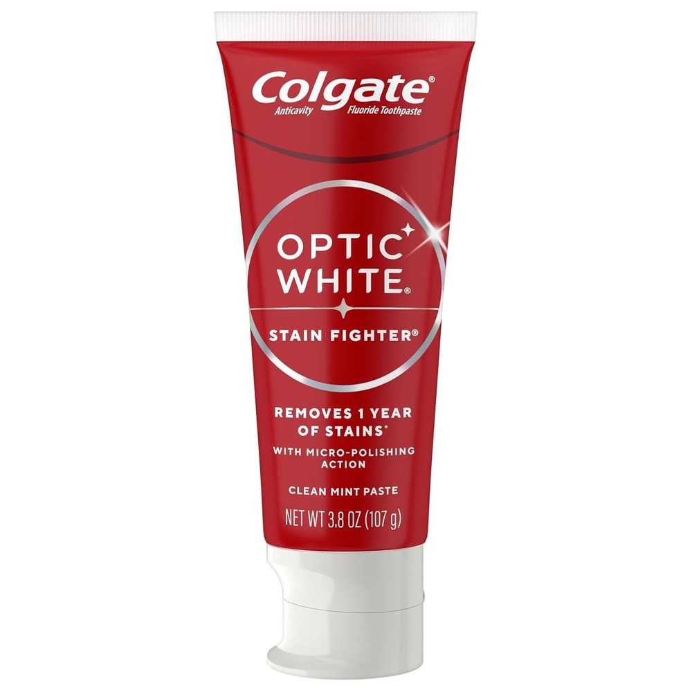 Colgate Optic White Stain Fighter Clean Mint Paste Teeth Whitening Toothpaste, 4