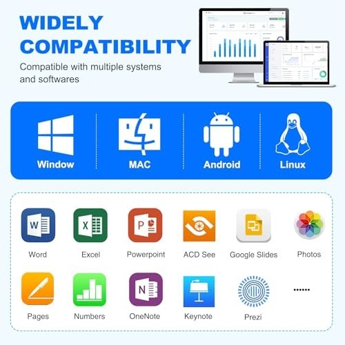 Wireless Presenter Remote Clicker with Red Pointer & Volume Control for PPT, Mac