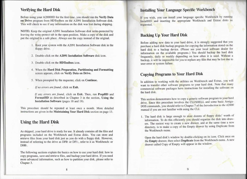 Commodore Amiga 2000 HD Operator's Manual