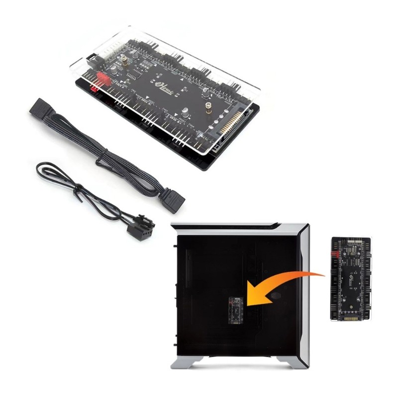 High Quality RGB Transfer Hub 12V to 5V Conversion Interface RGB Convertor
