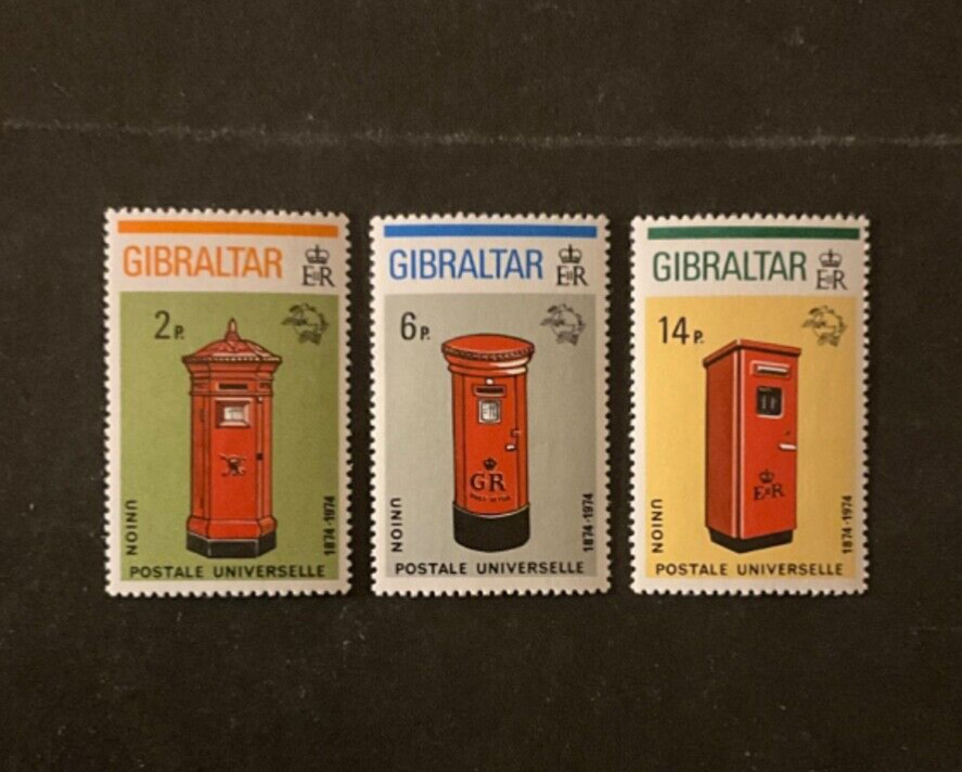 Gibraltar Scott #307-9 never hinged