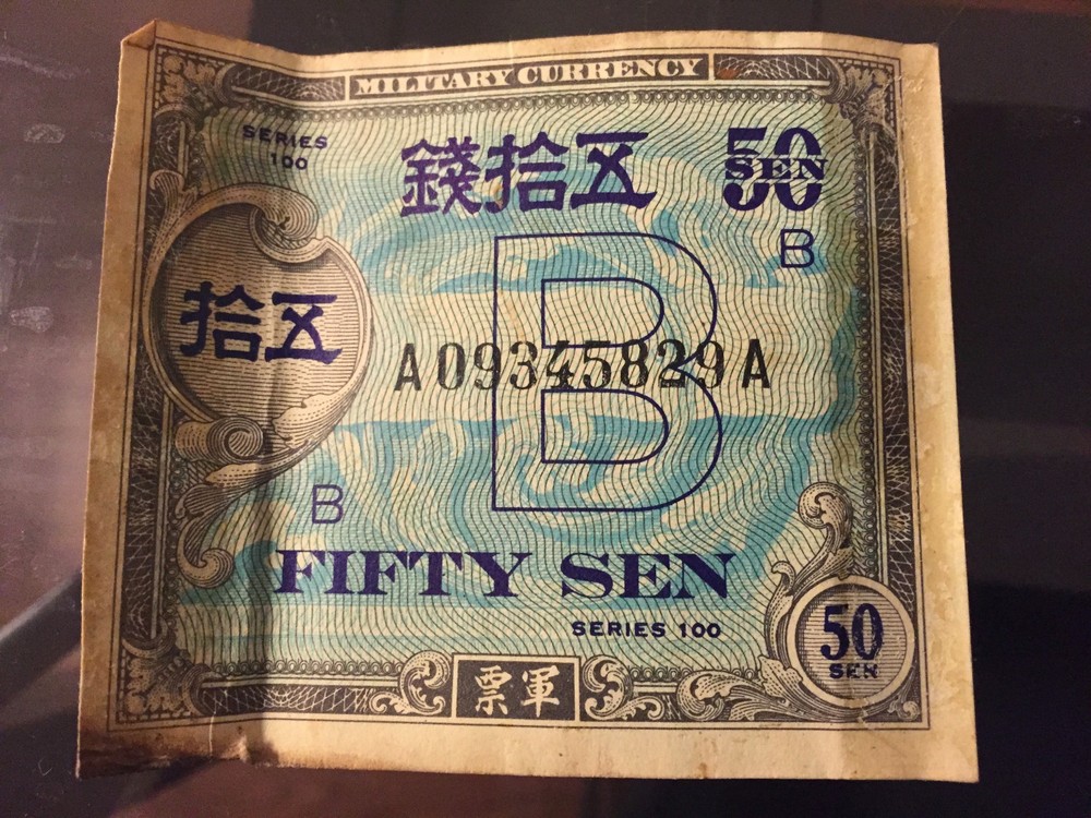 Military Currency Fifty Sen Series 100