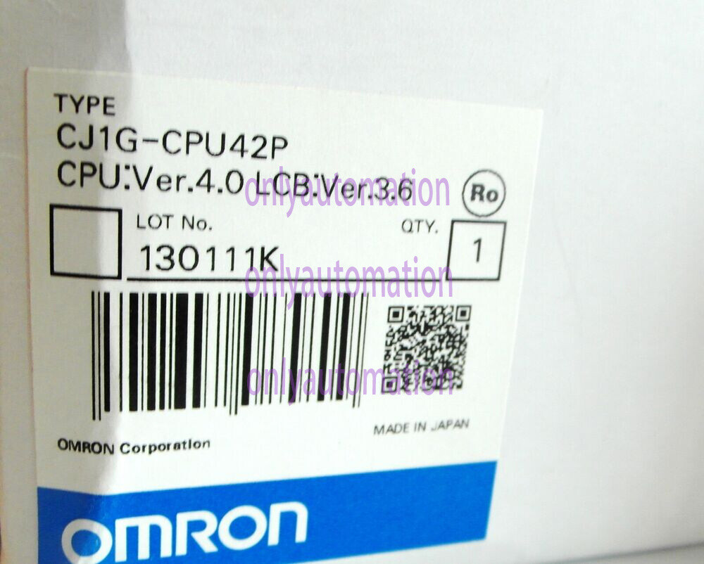 NEW Omron CJ1G-CPU42P Control Logic CPU42 w/ Process, 64k Words DIN Rail~