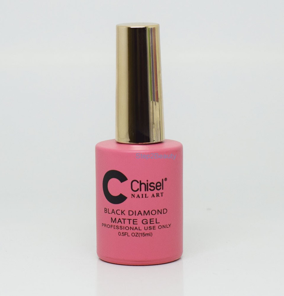 Chisel Nail Art - Black Diamond - MATTE GEL 0.4 oz