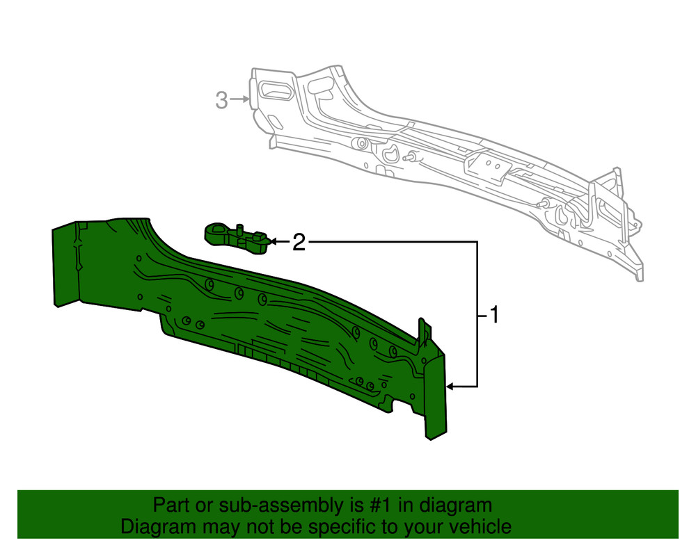 Genuine GM Rear End Panel 84511077