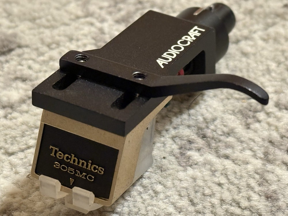 Technics EPC 305MC CARTRIDGE & AUDIOCRAFT HEADSHELL BORON PIPE TESTED & WORKING