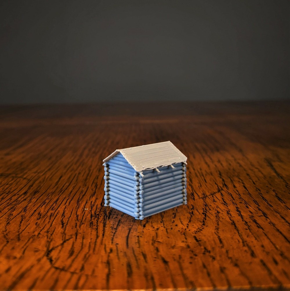 HO-Scale - Small Log Cabin Shed - 1:87 Scale Building