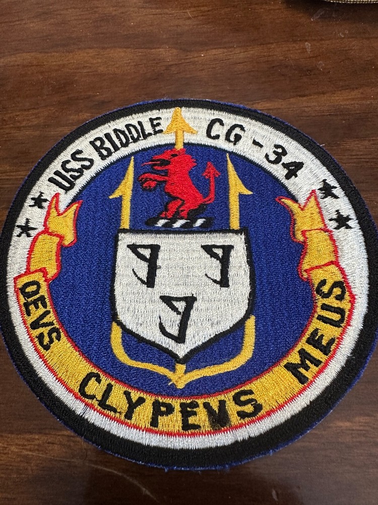 Vintage US Navy USS Biddle CG-34 Ship Patch