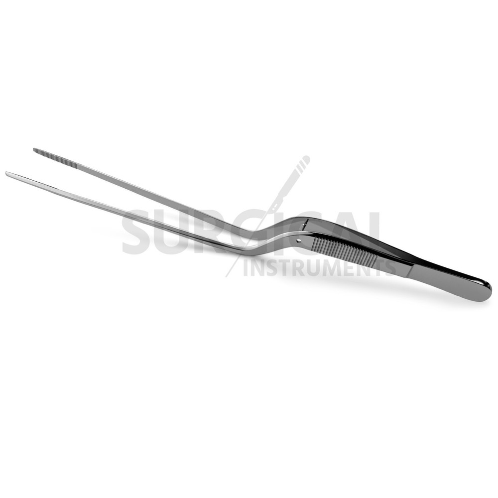 12 Jansen Ear Forceps 6.25" Bayonet Shape Serrated Tips