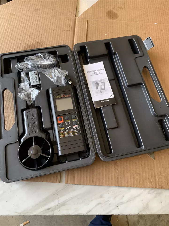 General Tools DCFM8901 Digital Two Piece Air Flow Meter with RS232 Output