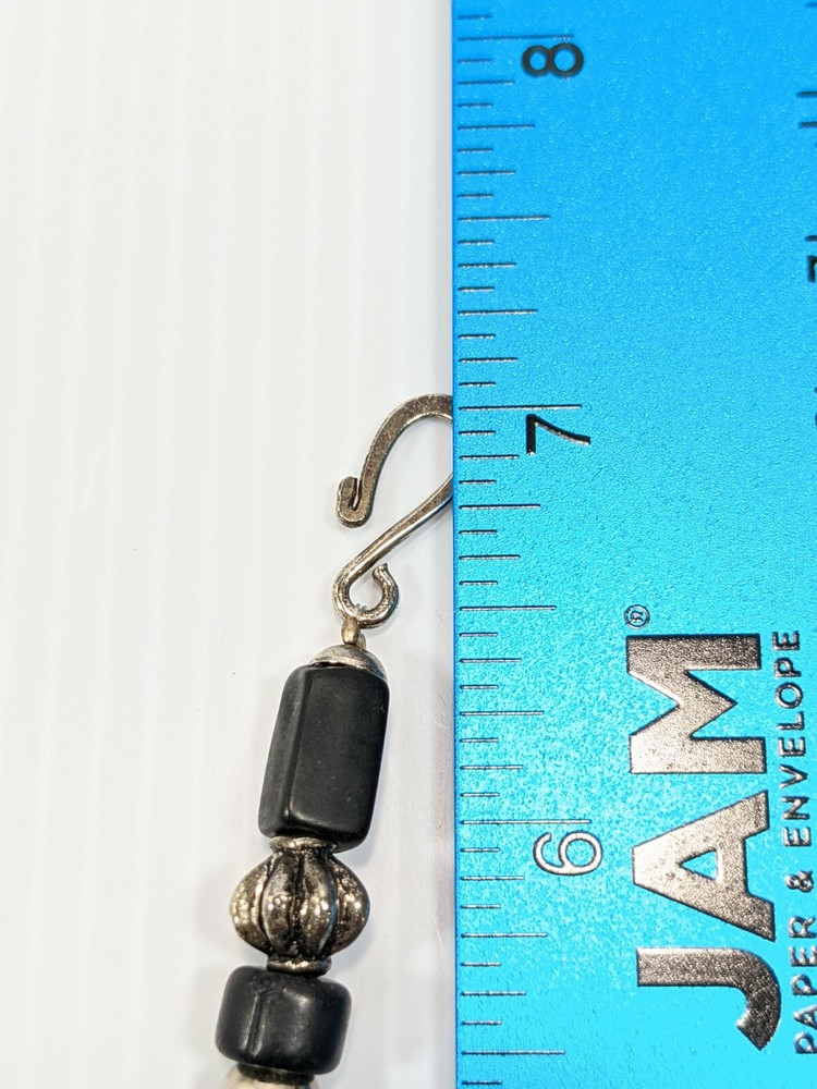 Artisan Black Matte Rectangle Bead Toggle Bracelet