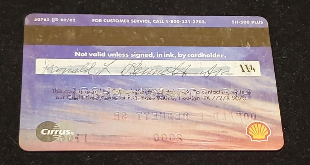 Shell Credit Card ~ exp 2006 ~ our # cc2286