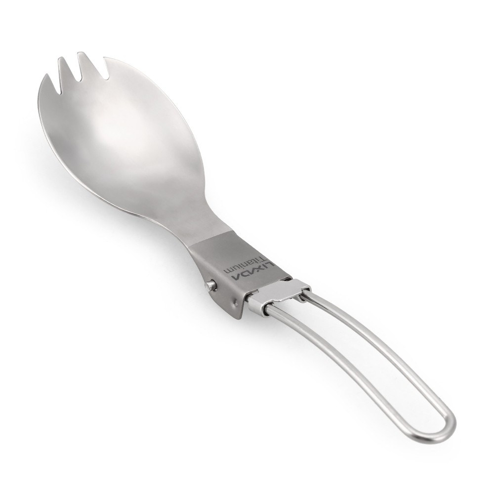 Half Polished Folding Spork Lightweight Dinner D0S0