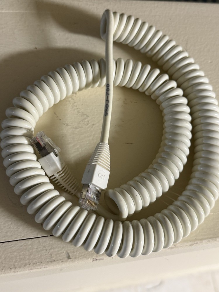 LEAP PAL CTC Analytics White Coiled Keypad Controller Cable, SS8J-700