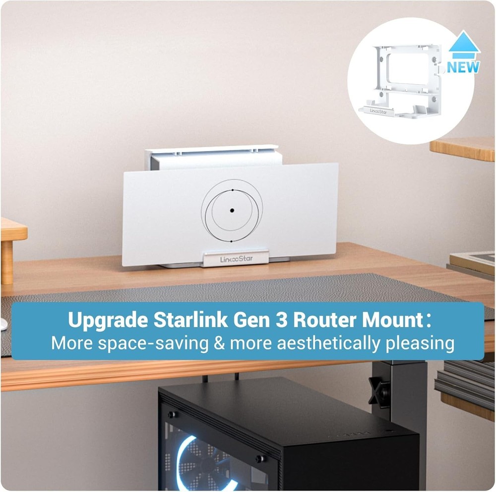 Space-Saving Starlink Gen 3 Mount - Optimal Stability & Easy Wire Management