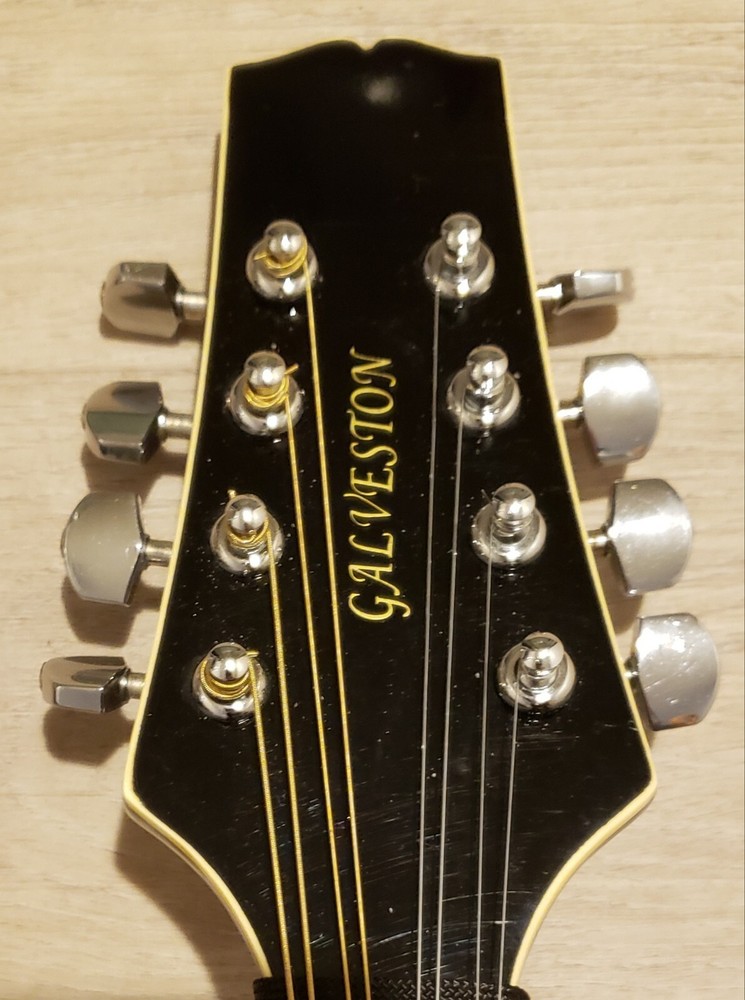 Galveston Autographed A-Style Mandolin Black