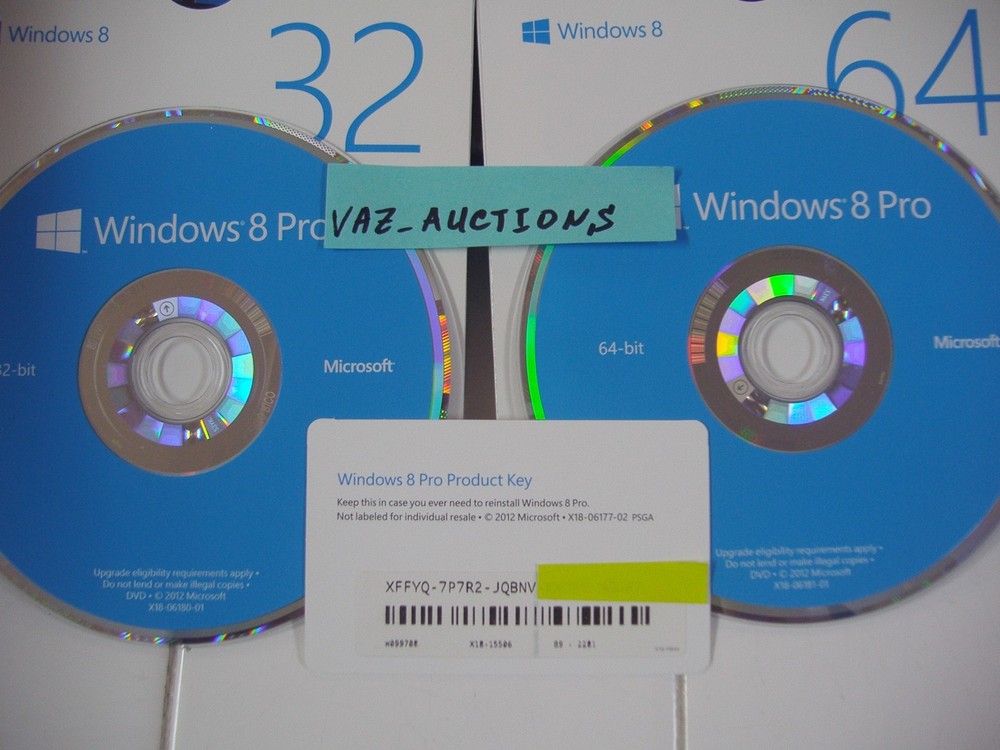 Microsoft Windows 8 Professional Full/Upgrade 32Bit & 64Bit DVD MS =NEW RETAIL=