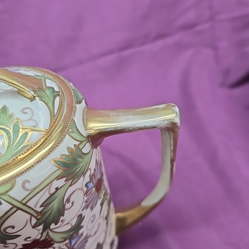 Nippon 7" Hand Painted Teapot