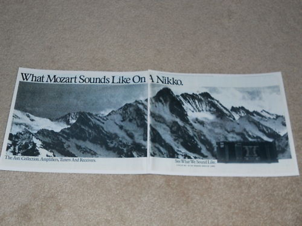 Nikko Atsi Alpha 2000 Amplifier Ad, 1988, 2 pg, NICE!