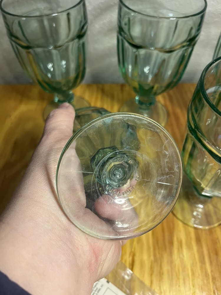 Libbey Duratuff Spanish Green Goblet
