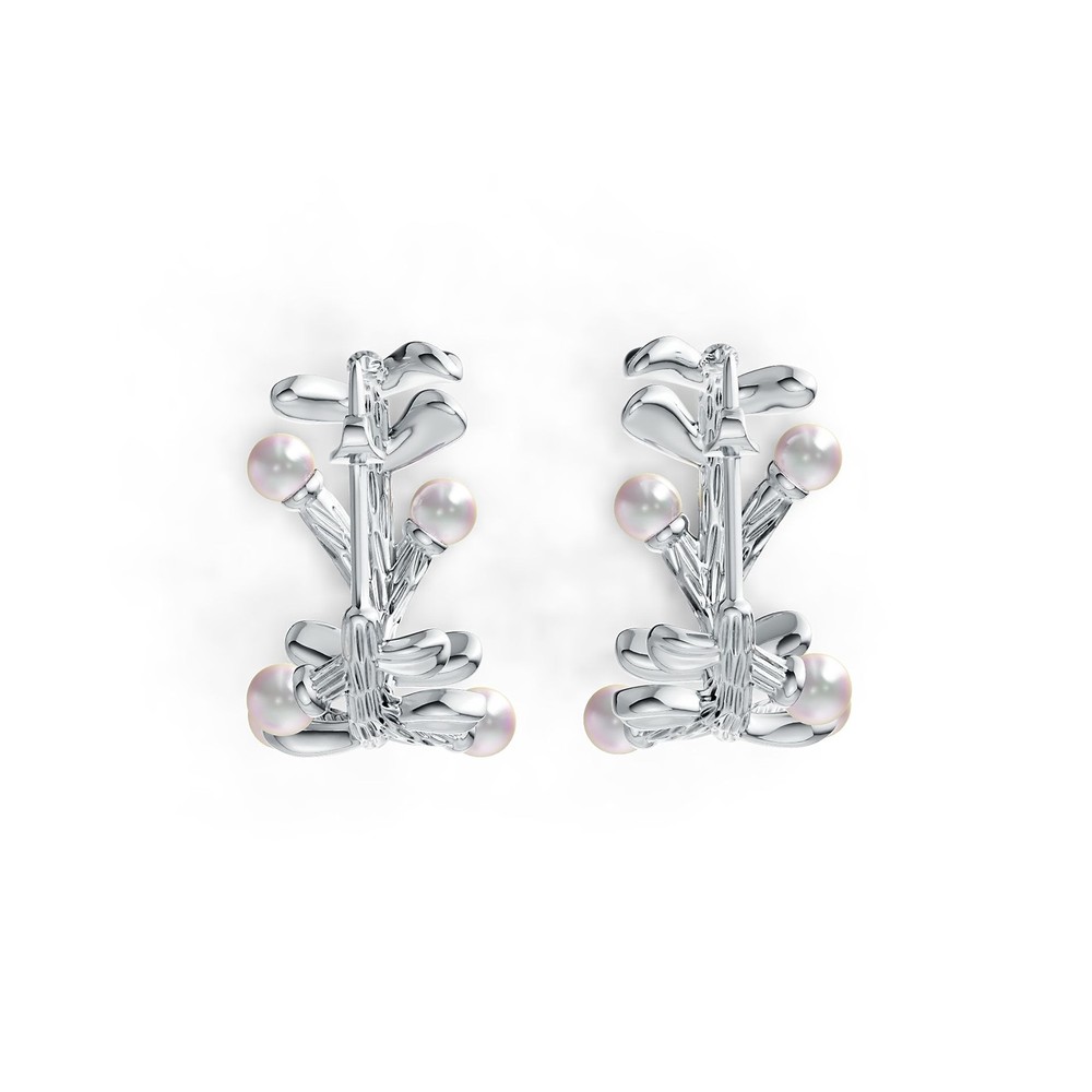 Sterling Silver Semi Mount Earrings Setting Round RD 3.5mm