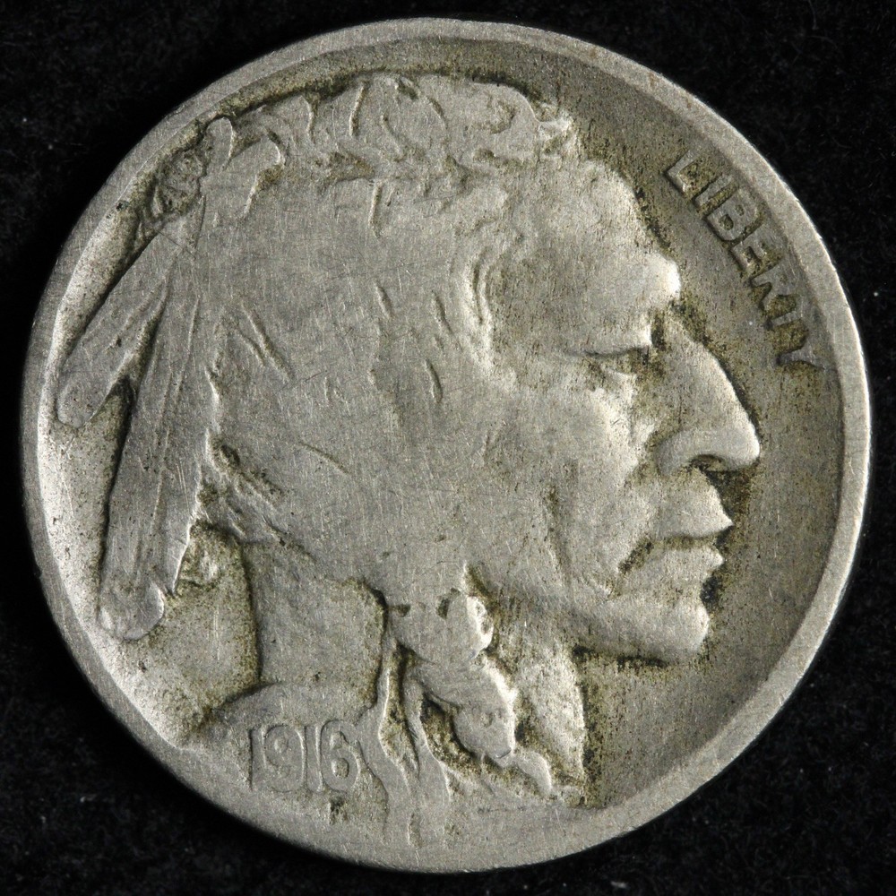1916-D Buffalo Nickel FINE E168 DTCA