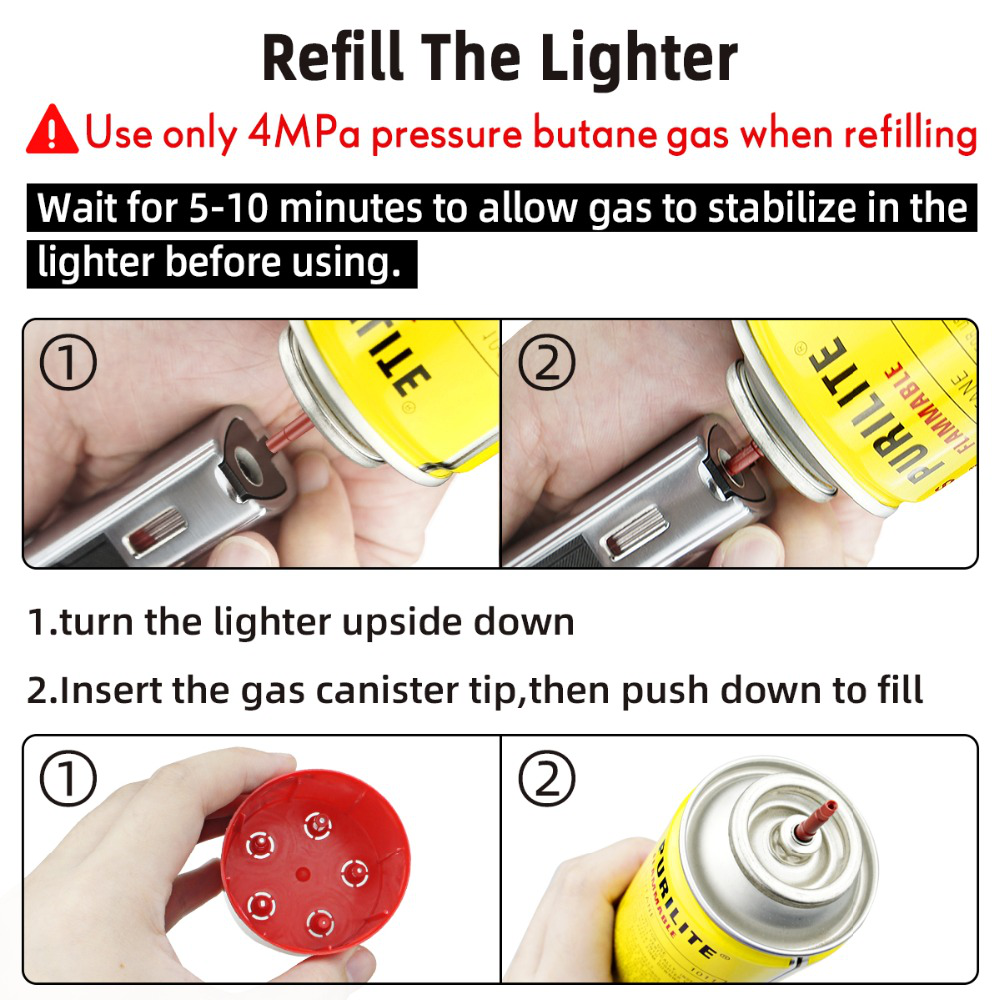 Jet Flame Torch Lighter Kitchen Cigar Adjustable Gun Welding Refillable Butane