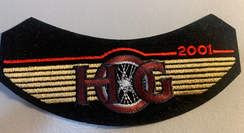 Vintage 2001 Harley Owners Group HOG Felt Patch Motorcycle