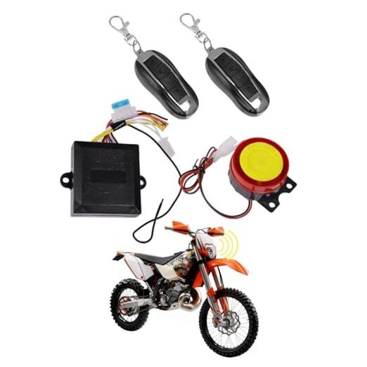 MDEOOSKY Motorcycle Anti-Theft Alarm System Dual Remote Control Kill Start
