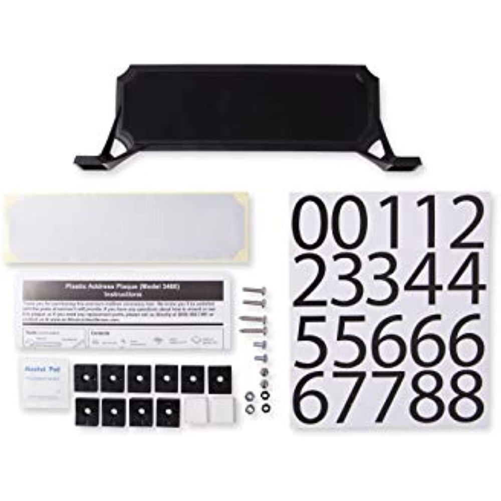 Architectural Mailboxes 3460B Manhattan Address Plaque, Small, Black