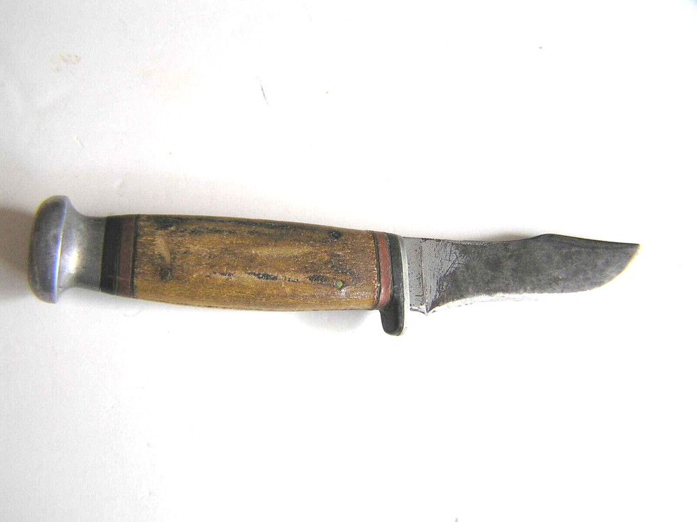 1940-65 CASE Fixed Blade Hunting Knife w/ Sheath, Stag Handle