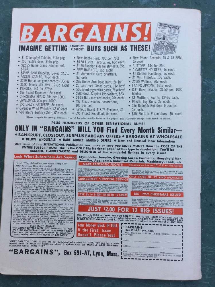 Vintage 1959 Workbench Magazine