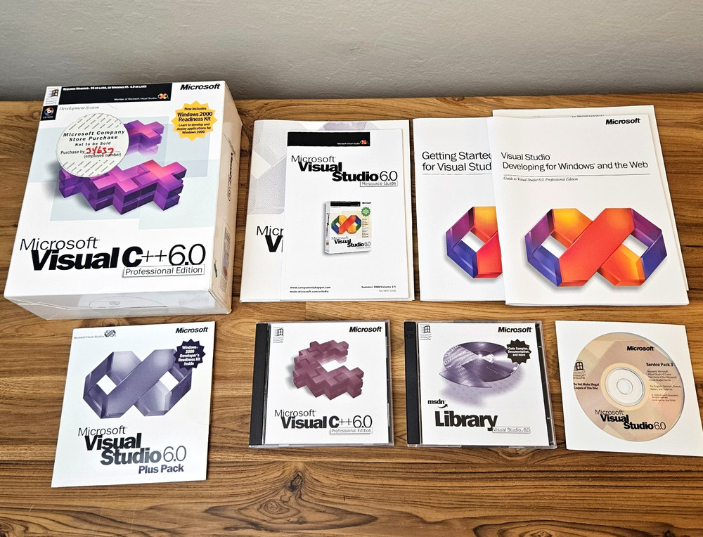 Microsoft Visual C++ 6.0 Professional Edition, Visual Studio, Preowned