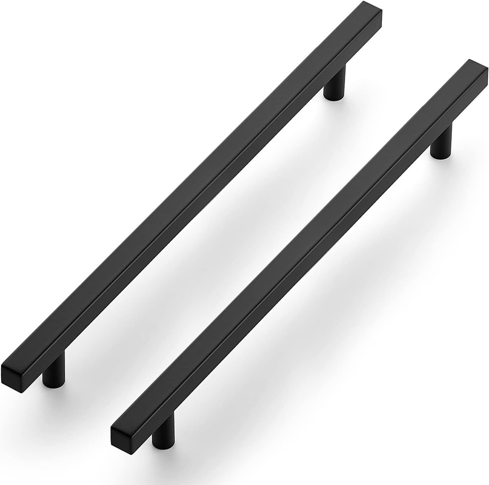 30 Pack Matte Black 10 Inch Square Cabinet Pulls for Kitchen Drawers