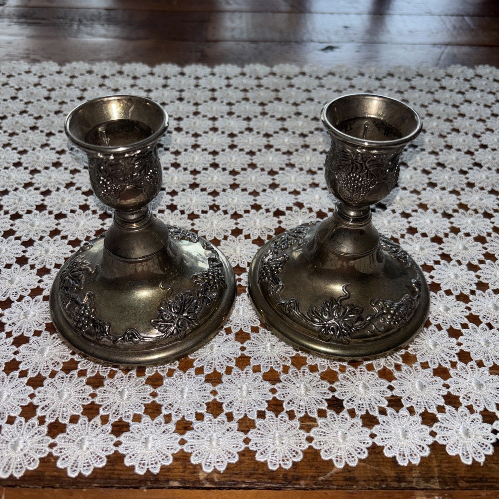 Set of Silver Plated Candlesticks.