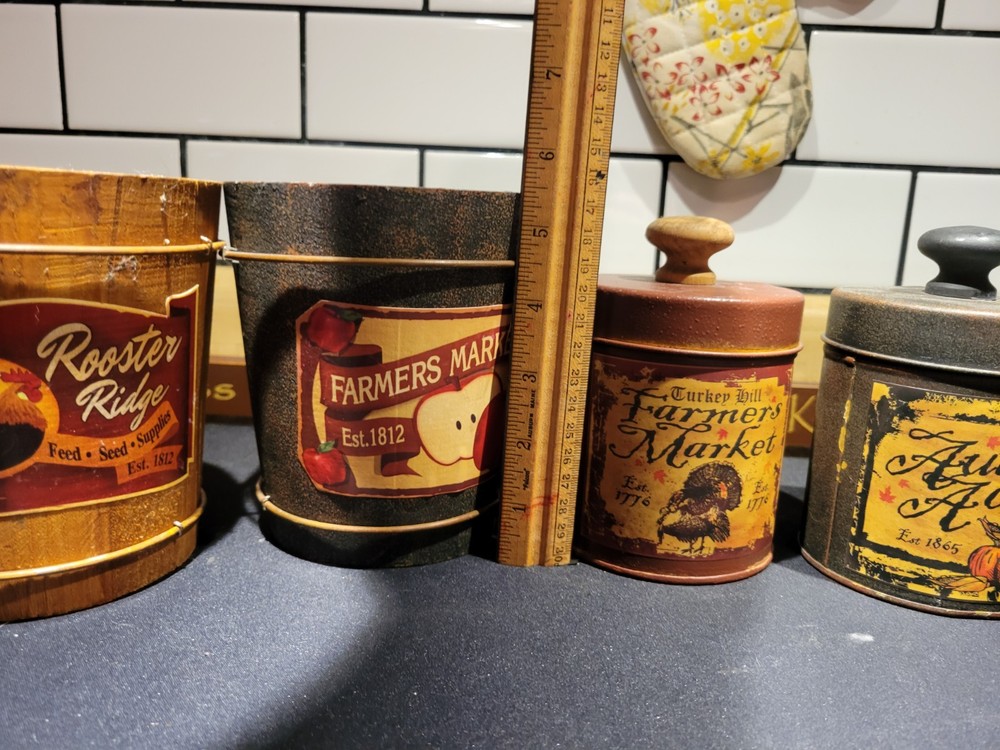 Vintage Fall Decor Containers Set Of 4