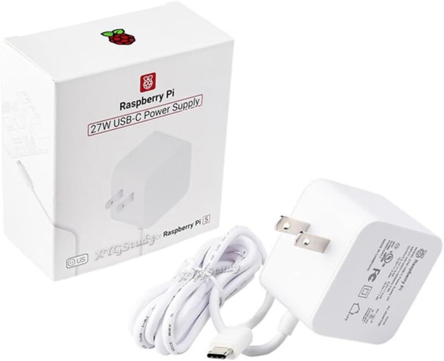 Official 27W USB Type-C Power Supply for Raspberry Pi 5