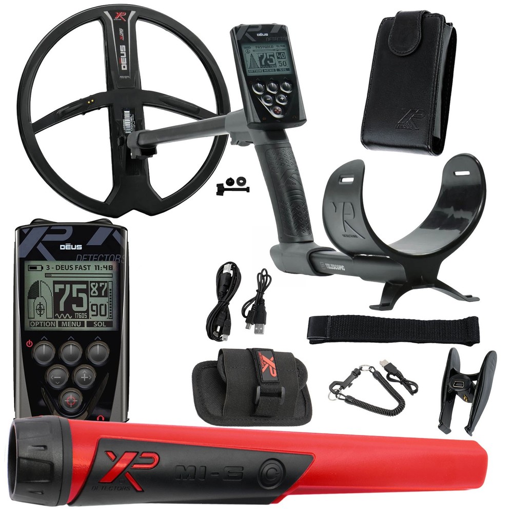 XP Deus Detector with MI-6 Pinpointer, Remote, 11” X35 Coil