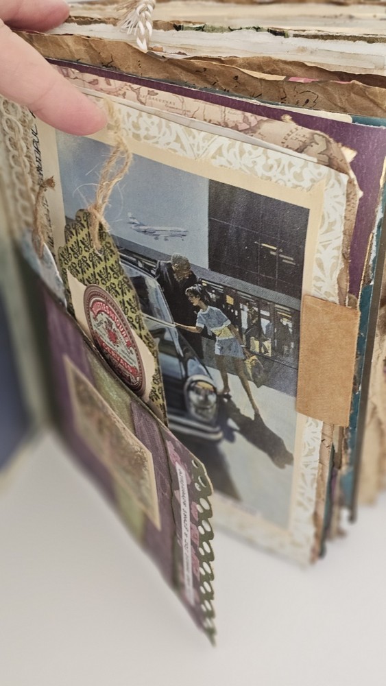 Handmade Junk Journal Travel Theme Book
