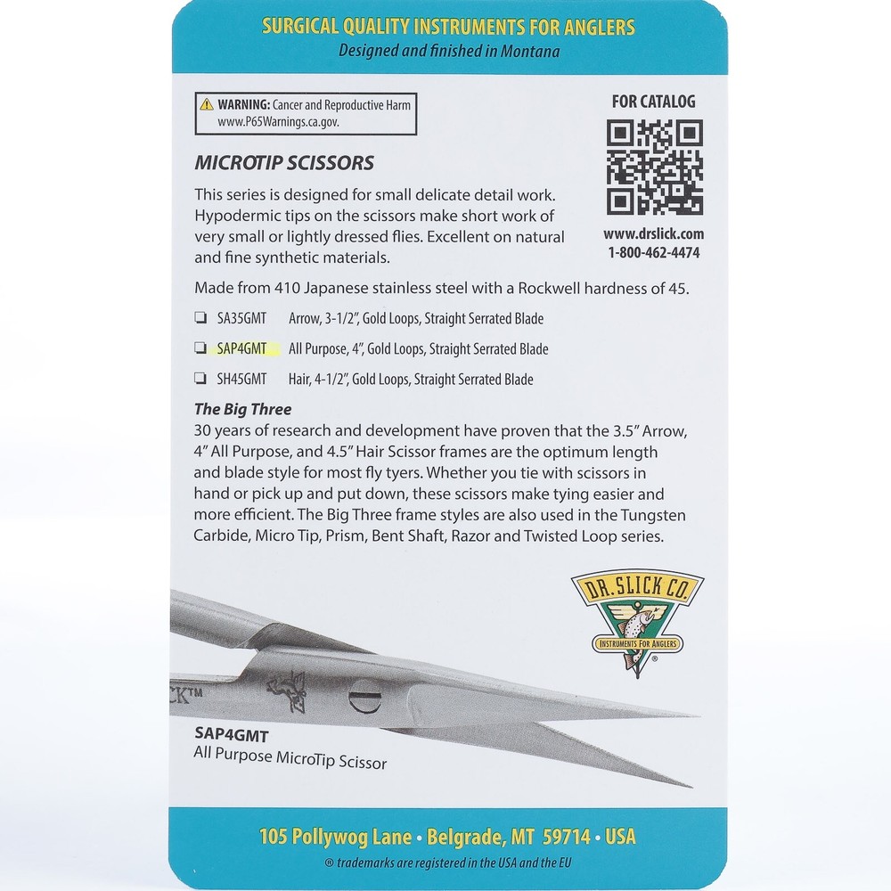 Dr. Slick Microtip Scissors - 4" - All Purpose