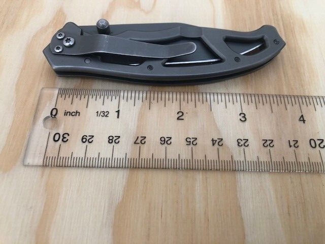 Gerber framelock solid (gray) Folding pocket Knife flat Leads steel — Great COND