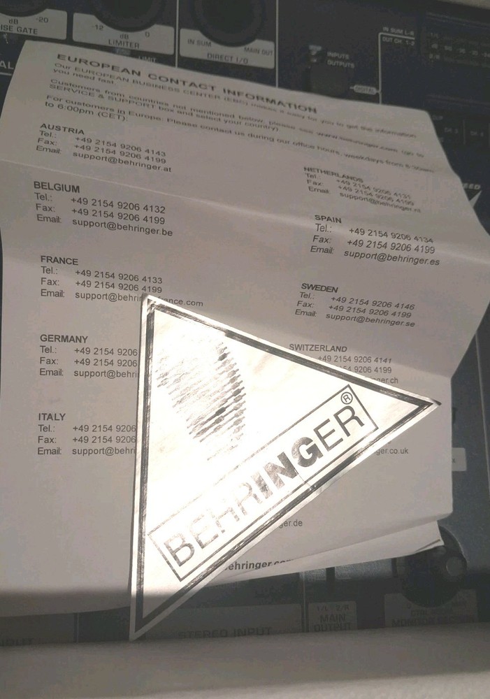 Behringer BCA-2000 Audio Interface Midi Cintrol Interface With ADAT SUPPORT Blue