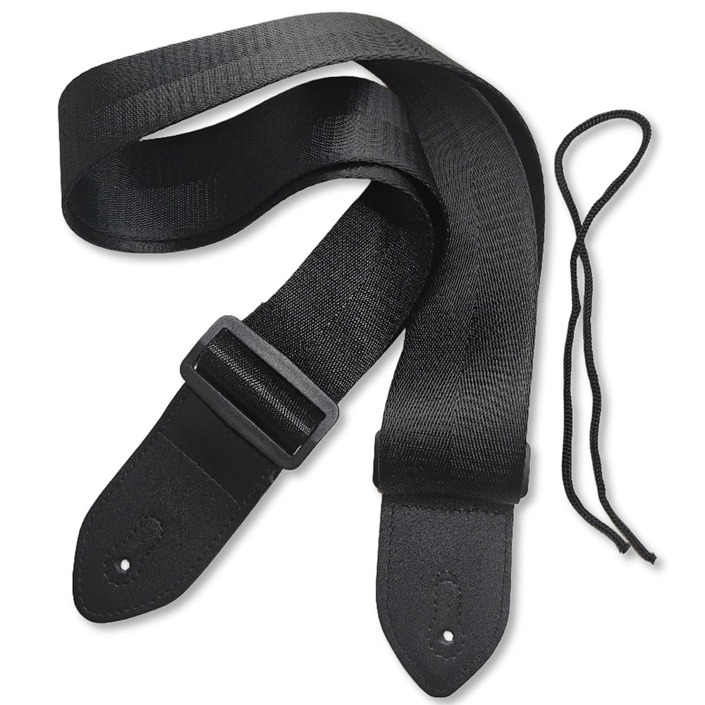 Black Guitar Strap, Minimalist Adjustable Guitar Straps Universal