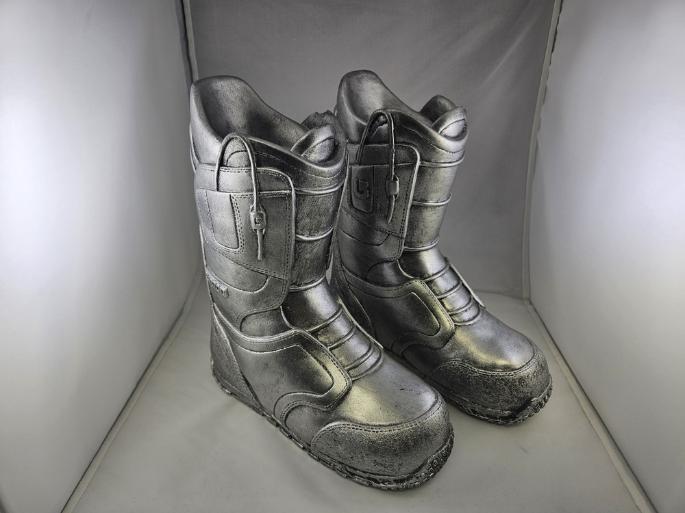 Burton Snowboard Boots (pair) Solid Cast Metal Display Advertisement 9"x4"x10.5"