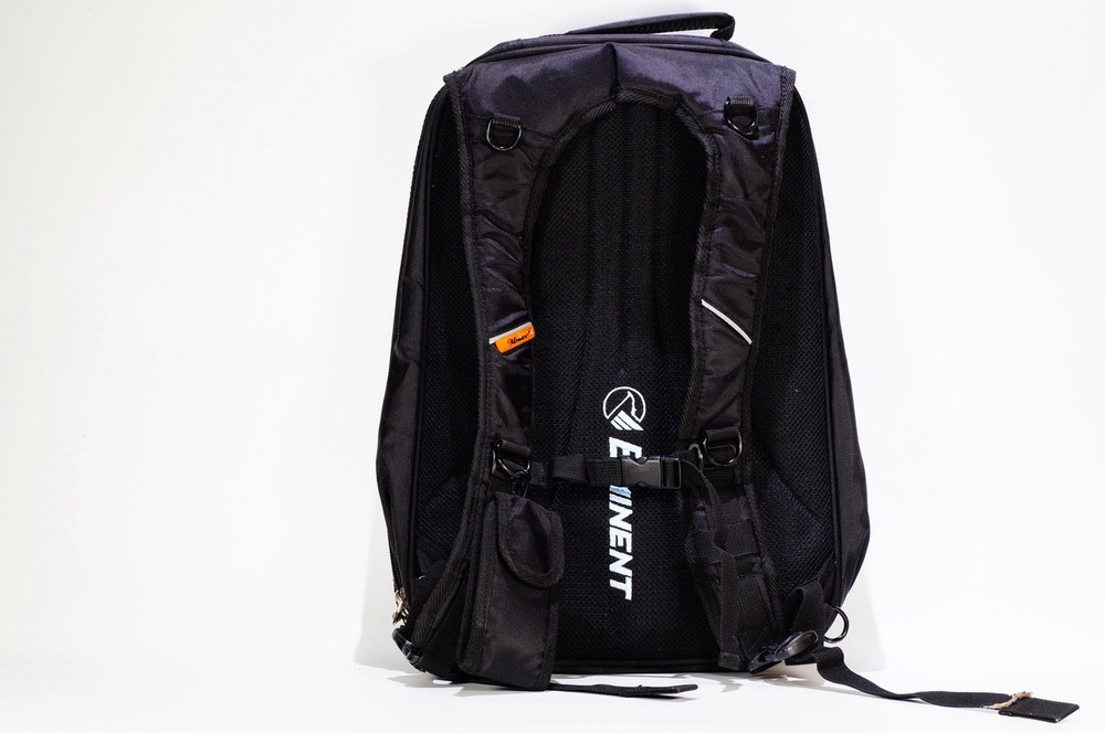 Eminent Silver Hard Shell Backpack Adjustable Straps Zipper Compartments