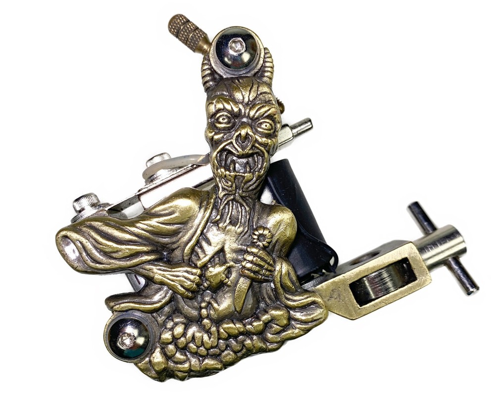 Devil Demon Tattoo Ink Painter Machine Accessory Metal Goth Skeleton Untested
