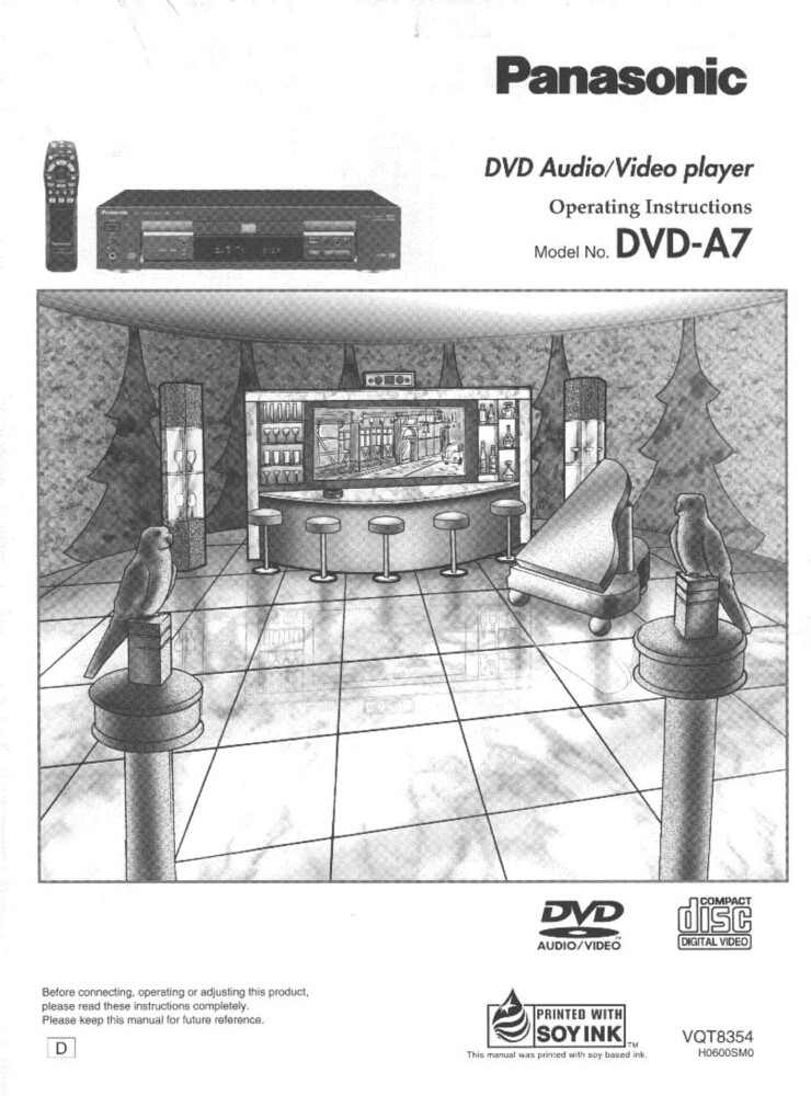 Panasonic DVD-A7 DVD Player Owners Instruction Manual
