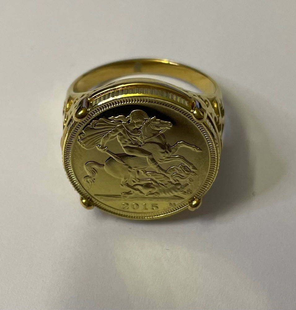 replica Gold Plated Sovereign Ring