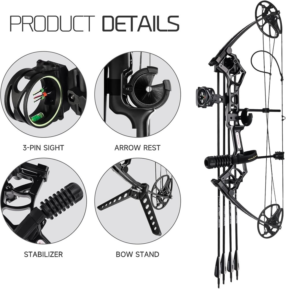 Compound Bow and Archery Sets - Right Hand Archery Compound Bows 0-70 lbs Draw